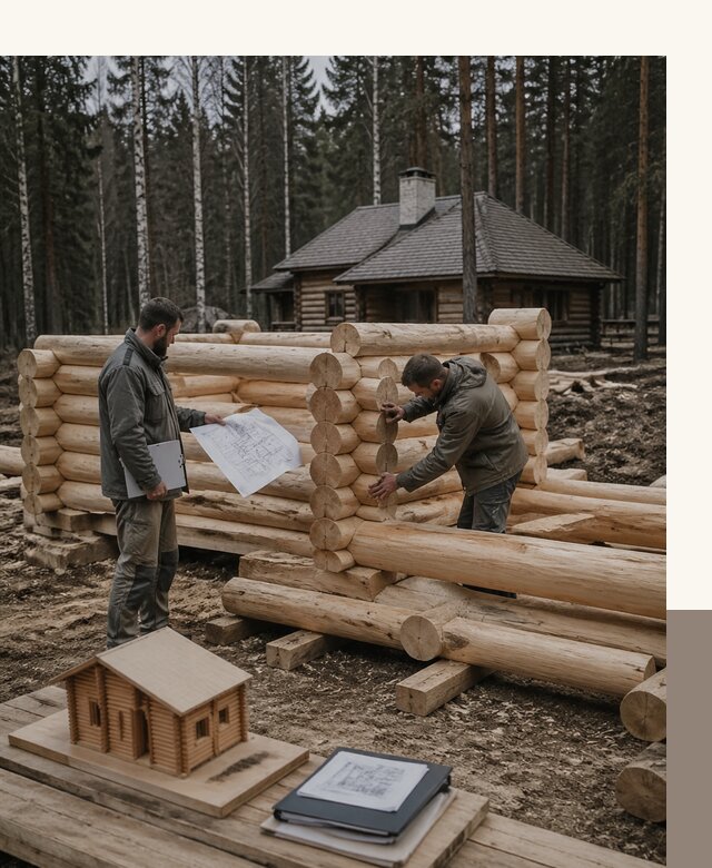 Проектирование и строительство домов из бревна в Сарапуле